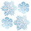 Beistle 56230 Winter Wonderland Hanging Snowflakes, 8 ceiling hangers w/cord included; assembly required; 2-21 x 19&#189; & 2-26&#190; x 25&#188; , Asstd