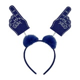 Beistle 56255-B #1 Hand Boppers w/Marabou, blue; attached to snap-on headband