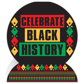 Beistle 56260 3-D Celebrate Black History Centerpiece, assembly required, 10"