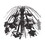 Beistle 56463-BK Grad Cap Mini Cascade Centerpiece, 7½", Price/1/Pkg