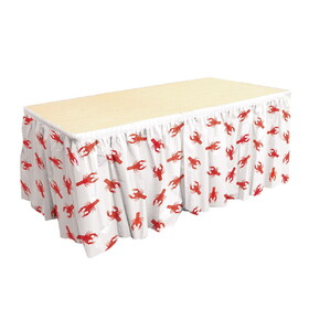 Beistle 56487 Crawfish Table Skirting, 29" x 14'