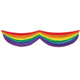 Beistle 57166 Rainbow Fabric Bunting, w/adjustable drawstrings, 5' 10