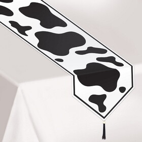 Beistle 57200 Printed Cow Print Table Runner, 11" x 6'