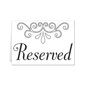 Beistle 57201 Reserved Table Cards, prtd front & back, 3" x 4&#188;"