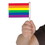 Beistle 57207 Rainbow Flag - Fabric, w/10&#189; ball-tipped wooden stick, 4" x 6"