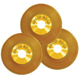 Beistle 57208 Gold Plastic Records, personalize center insert 2 sides, 9