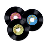 Beistle 57343 Personalize Plastic Records, personalize center insert 2 sides, 9