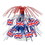 Beistle 57371 British Flag Mini Cascade Centerpiece, combination metallic & boardstock, 7&#189;"