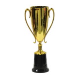 Beistle 57379 Trophy Cup Award, gold, 8½