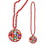Beistle 57383 Beads w/International Flag Medallion, 33", Price/1/Card