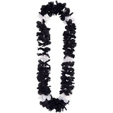 Beistle 57389-BKW Silk 'N Petals Elegance Lei, black & white, 44