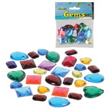 Beistle 57451 Plastic Jewels, asstd colors, shapes & sizes