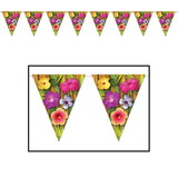 Beistle 57512 Luau Pennant Banner, all-weather; 12 pennants/string, 11