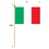 Beistle 57521 Italian Flag - Fabric, w/10&#189; spear-tipped wooden stick, 4" x 6"
