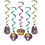 Beistle 57556 Mardi Gras Whirls, 3' 4", Price/5/Package