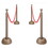 Beistle 57658 Red Rope Stanchion Set, 3-ropes, 4-34 posts, 4-10 refillable bases, 9'-30', Price/1/Box
