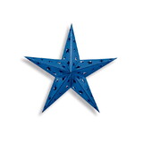 Beistle 57680-B Dimensional Foil Star, blue, 12