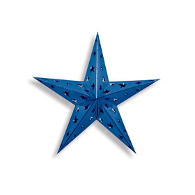 Beistle 57680-B Dimensional Foil Star, blue, 12"