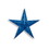 Beistle 57680-B Dimensional Foil Star, blue, 12"