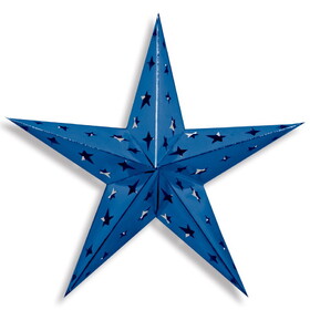 Beistle 57681-B Dimensional Foil Star, blue, 24"