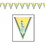 Beistle 57712 Showers Of Joy Pennant Banner, all-weather; 12 pennants/string, 11" x 12'