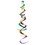 Beistle 57826-GGP Mardi Gras Triple Whirl, gold, green, purple, 30"