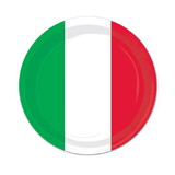 Beistle 58009 Red, White & Green Plates, 9