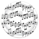 Beistle 58013 Musical Notes Plates, 9
