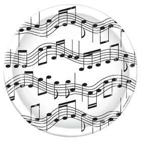 Beistle 58013 Musical Notes Plates, 9"