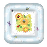 Beistle 58014 Garden Plates, square-shaped, 9