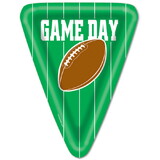 Beistle 58016 Game Day Football Plates, triangular-shaped, 10