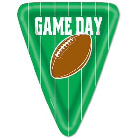 Beistle 58016 Game Day Football Plates, triangular-shaped, 10"