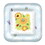 Beistle 58056 Garden Plates, square-shaped, 7"