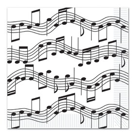 Beistle 58113 Musical Notes Luncheon Napkins, (2-Ply)
