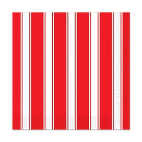 Beistle 58147 Red & White Stripes Luncheon Napkins, (2-Ply)