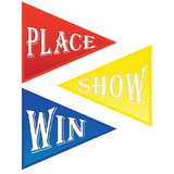 Beistle 58148 Win, Place & Show Cutouts, prtd 2 sides, 17½