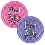 Beistle 58183 Alice In Wonderland Plates, asstd lavender & pink, 7