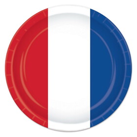 Beistle 58227 Red, White & Blue Plates, 9"