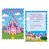 Beistle 58301 Princess Party Thank You Notes, envelopes included; prtd 2 sides, 4