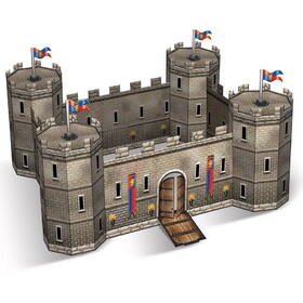 Beistle 59240 3-D Castle Centerpiece, assembly required, 14&#189;" x 18"