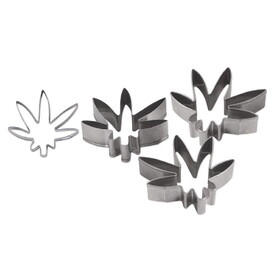 Beistle 59242 Weed Cookie Cutters, dishwasher safe, 2&#190;" x 2&#189;"