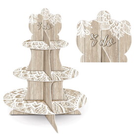 Beistle 59340 Wedding Cupcake Stand, assembly required, 16"