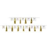Beistle 59630 Happy Birthday Tassel Streamer, can use each piece separately or combine to create 1 streamer, 13