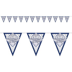 Beistle 59634 Retired Now The Fun Begins! Pennant Bnr, all-weather; 12 pennants/string, 11" x 12'
