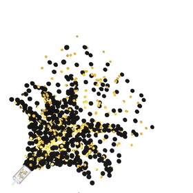 Beistle 59640-BKGD Push Up Confetti Poppers, black & gold