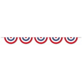 Beistle 59850 Patriotic Bunting Banner, all-weather; 5 pennants/string, 11