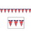 Beistle 59853 Union Jack Pennant Banner, all-weather; 12 pennants/string, 11" x 12'