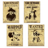 Beistle 59910 Pirate Wanted Sign Cutouts, 15¼