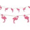 Beistle 59948 Flamingo String Lights, 10 flamingos/strand; requires 2 AA batteries not included, 6', Price/1/Package