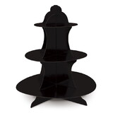 Beistle 59978-BK Cupcake Stand, black; assembly required, 13½